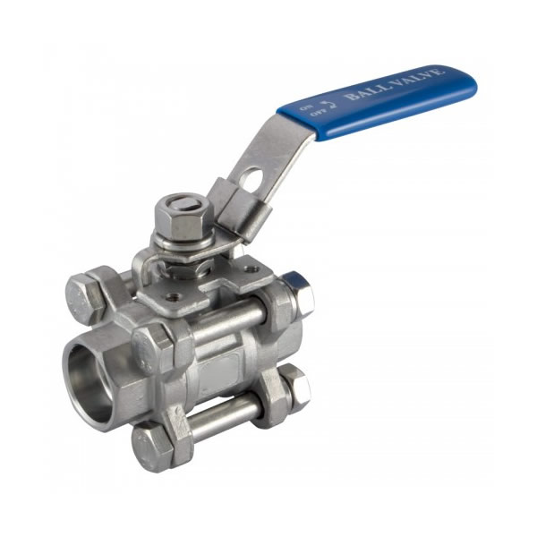 3PC Stainless Steel Socket Weld Ball Valve