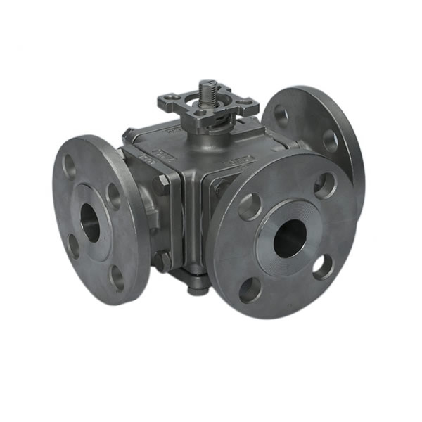 3 Way Manual Flanged Ball Valve